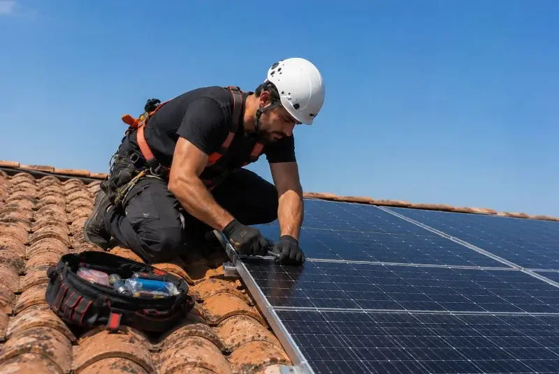 Maintenance et monitoring de panneaux solaires à la Destrousse